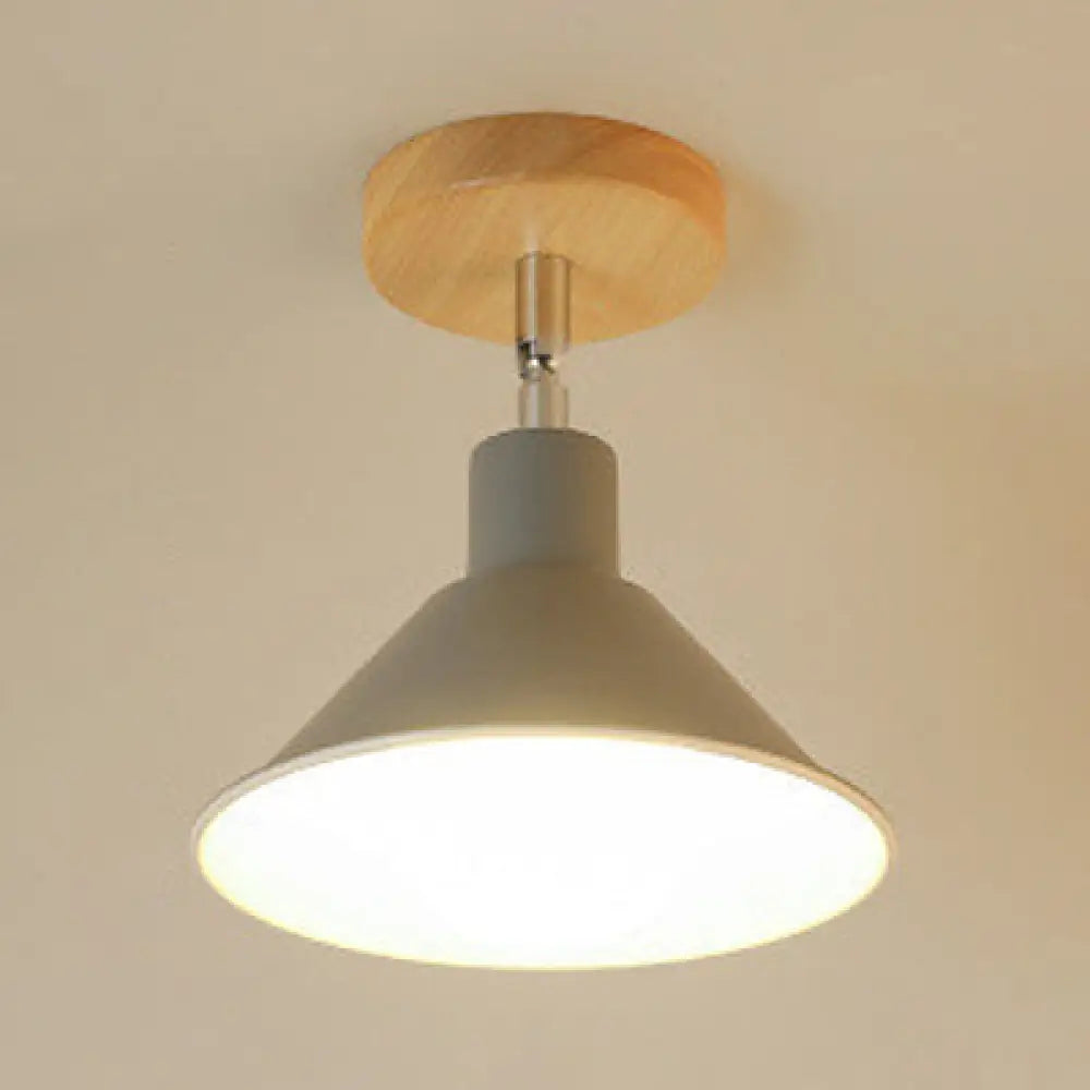 Modern Pink & Orange Ceiling Light: Stylish Semi-Flush Mount For Corridor Grey