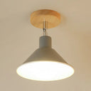 Modern Pink & Orange Ceiling Light: Stylish Semi-Flush Mount For Corridor Grey