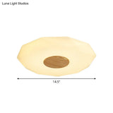 Modern Polygon Acrylic Flush Mount Led Ceiling - 14.5’/18.5’/22.5’ Width Warm/White Light Option