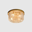 Modern Prismatic Crystal Flush Mount Ceiling Light For Living Room 4 / Gold