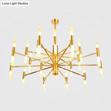 Modern Radial Led Chandelier Light For Living Room Ceiling