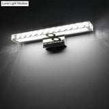 Modern Rectangle Vanity Wall Sconce With Clear Crystal Integrated Led - Bathroom Lamp