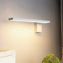 Modern Rectangular Led Wall Mount Light - Acrylic White/Black Bedside Fixture In Warm/White White /