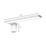 Modern Rectangular Led Wall Mount Light - Acrylic White/Black Bedside Fixture In Warm/White