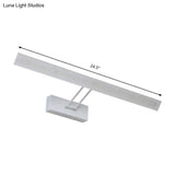 Modern Rectangular Wall Light - Black/White 16.5/20.5 W Led Acrylic Vanity Lighting Warm/White For