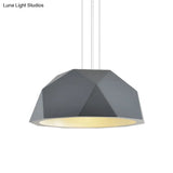Modern Resin Hanging Pendant Light In Black/Grey For Guest Room