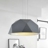 Modern Resin Hanging Pendant Light In Black/Grey For Guest Room Grey
