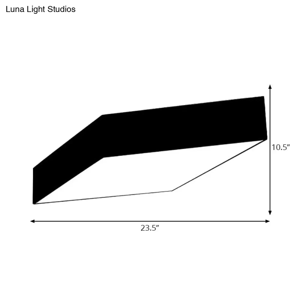 Modern Rhombus Led Ceiling Light For Kindergarten In Multiple Colors - Black White Red Yellow Green