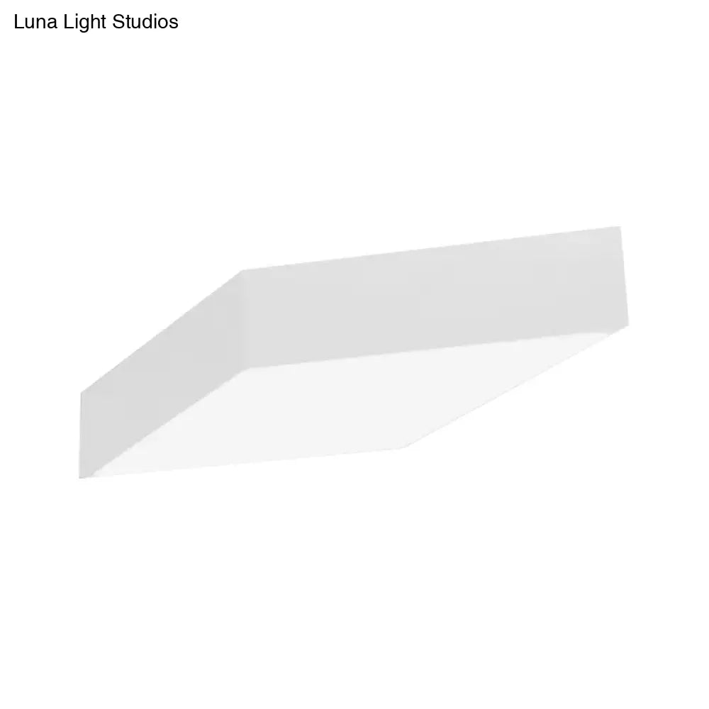 Modern Rhombus Led Ceiling Light For Kindergarten In Multiple Colors - Black White Red Yellow Green