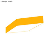 Modern Rhombus Led Ceiling Light For Kindergarten In Multiple Colors - Black White Red Yellow Green