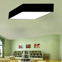 Modern Rhombus Led Ceiling Light For Kindergarten In Multiple Colors - Black White Red Yellow Green
