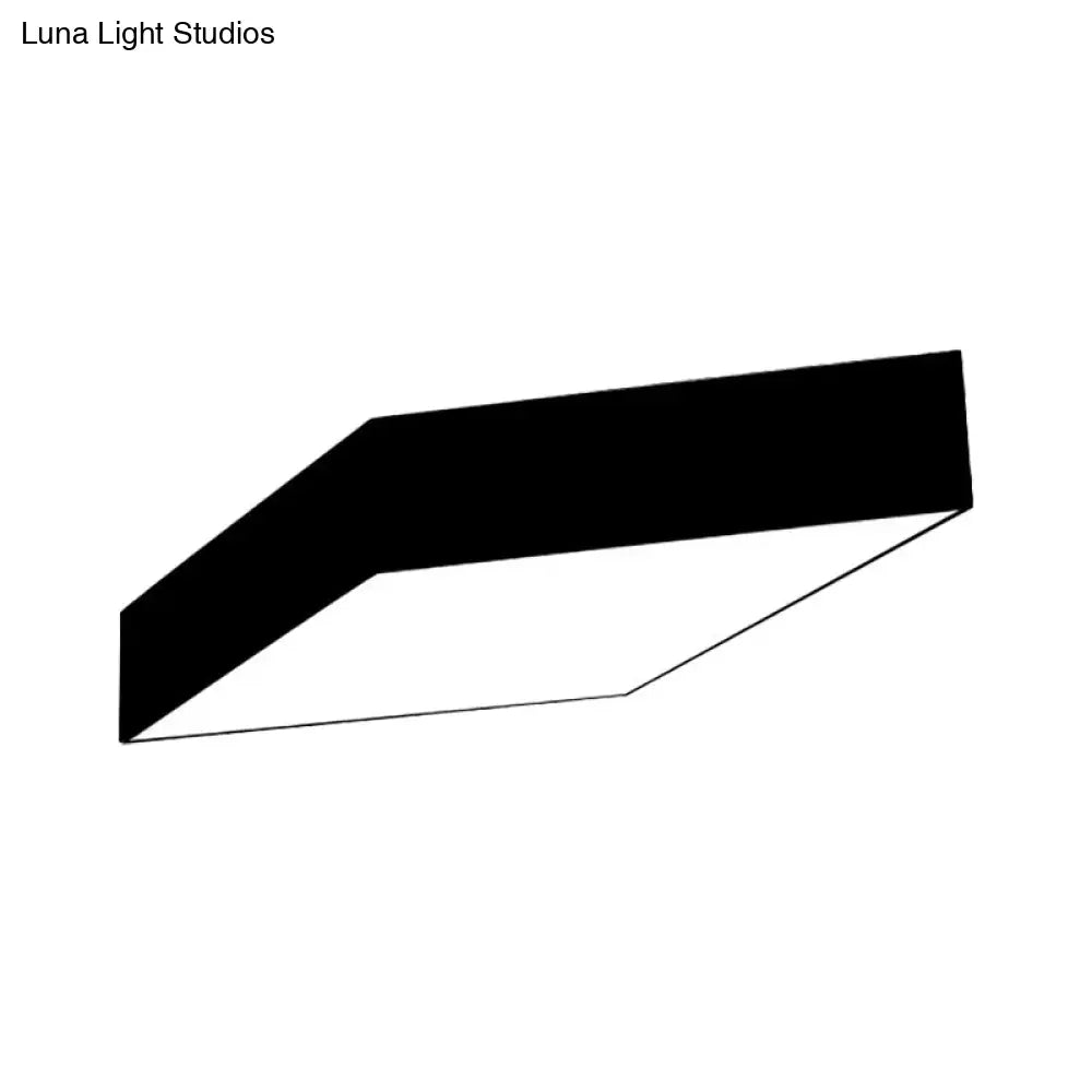 Modern Rhombus Led Ceiling Light For Kindergarten In Multiple Colors - Black White Red Yellow Green