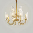 Modern Rhombus Living Room Chandelier - Elegant 12/15/18-Bulb Glass Suspension Pendant Light In