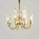 Modern Rhombus Living Room Chandelier - Elegant 12/15/18-Bulb Glass Suspension Pendant Light In