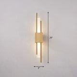 Modern Rod Wall Light With Led Acrylic Sconce For Stairways. 2 / Gold