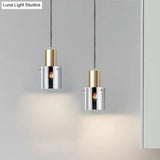Modern Rose Gold/Gold Bottle Pendant Lamp - Smoky Grey Glass Ceiling Hang Light For Kitchen Bar