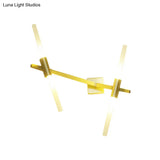 Modern Rotatable Gold Wall Sconce Lighting With 2/4 Metal Heads