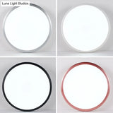 Modern Round Flush Mount Ceiling Light - Super-Thin Design 1 Acrylic Contemporary Fixture