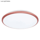 Modern Round Flush Mount Ceiling Light - Super-Thin Design 1 Acrylic Contemporary Fixture