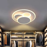 Modern Round Led Ceiling Lamp In Warm/White Light - Acrylic Flush Mount