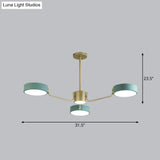 Modern Round Led Chandelier - Minimalistic Acrylic Living Room Hanging Lamp