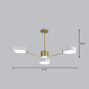 Modern Round Led Chandelier - Minimalistic Acrylic Living Room Hanging Lamp 3 / White