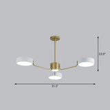 Modern Round Led Chandelier - Minimalistic Acrylic Living Room Hanging Lamp 3 / White