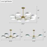 Modern Round Led Chandelier - Minimalistic Acrylic Living Room Hanging Lamp