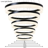 Modern Round Led Chandelier Pendant - Acrylic 1/2/3-Light Ceiling Light Fixture In Black/White/Gold