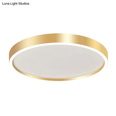 Modern Round Shade Led Flush Mount Acrylic Ceiling Lighting For Living Room