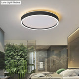 Modern Round Shade Led Flush Mount Acrylic Ceiling Lighting For Living Room