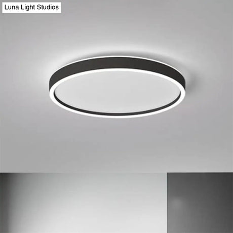 Modern Round Shade Led Flush Mount Acrylic Ceiling Lighting For Living Room