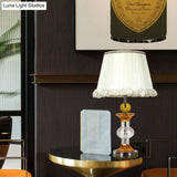 Modern Rustic Crystal Cone Table Lamp For Living Room Nightstand
