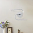 Modern S-Shape Wall Mounted Led Bedside Sconce In Chrome With Acrylic Shade Warm/White Light / White