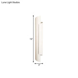 Modern Scrolled Wall Lamp - Black/White/Gold 2-Light Sconce 16/21.5/29.5 Wide