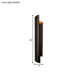 Modern Scrolled Wall Lamp - Black/White/Gold 2-Light Sconce 16/21.5/29.5 Wide