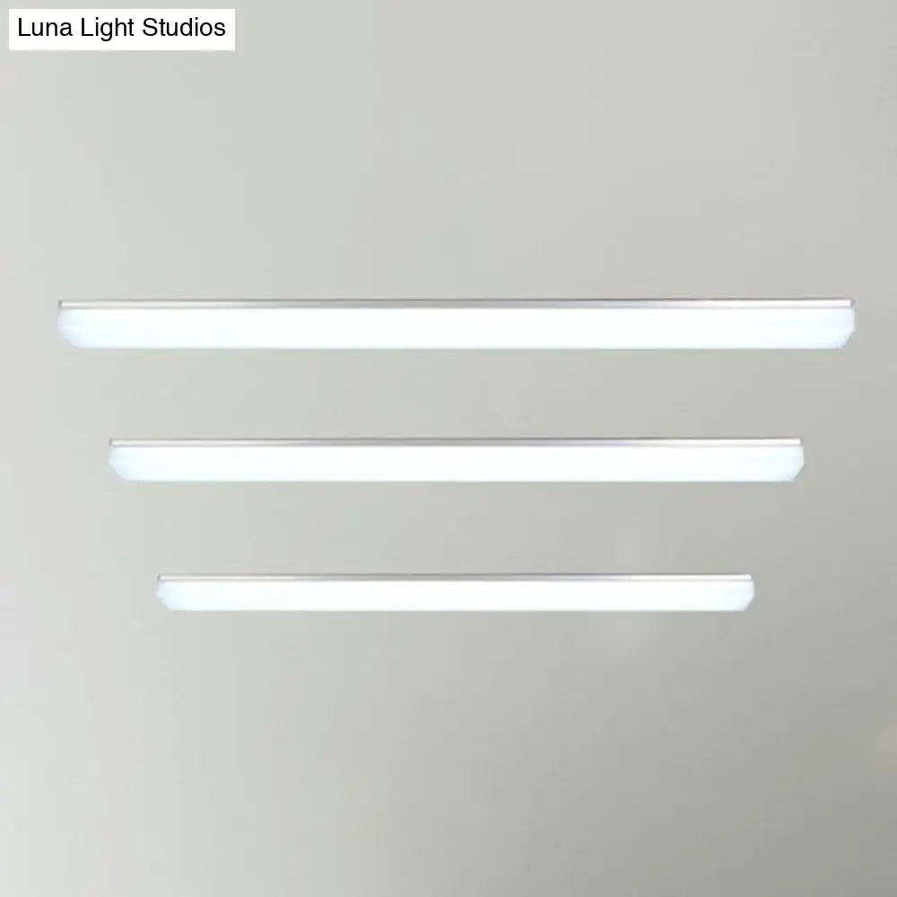 Modern Silver Led Flush Mount Ceiling Light In Various Sizes