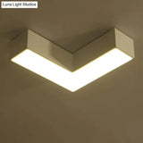 Modern Simple Led Living Room Restaurant Ceiling Lamp Warm Light / Large White (45C 24W)