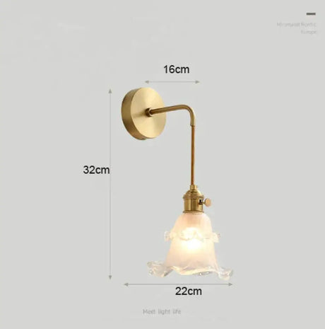 Modern Simple Nordic Living Room Bedroom Copper Wall Lamp A / Without bulb Copper Wall Lamps