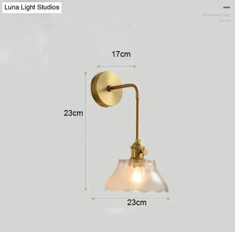 Modern Simple Nordic Living Room Bedroom Copper Wall Lamp B / Without Bulb Lamps