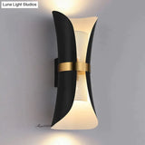 Modern Simple Wall Lamp Lights Scone for Bedroom Bathroom Black Gold Wall Light