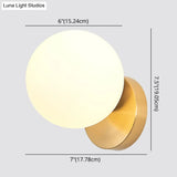 Modern Simplicity Wall Sconce: 1-Light Metal Lamp With Glass Ball Shade