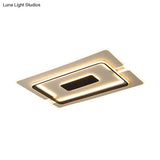 Modern Slim Led Ceiling Light For Living Room In Black And White