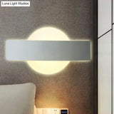 Modern Slim Led Wall Lamp: White Acrylic Sconce Light For Living Room
