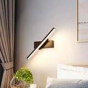 Modern Slim Led Wall Sconce With Acrylic Linear Design In White/Black - Choose Warm Or White Light