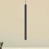 Lyla - Modern 12/19.5/23.5 H Slim Hanging Pendant Light Metal Black/Gold Led In Warm/White Black /