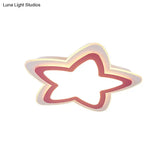 Modern Slim Star Panel Ceiling Light For Study Room - Acrylic Flush Mount Lamp