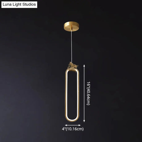 Modern Small Bronze Led Pendant Light With Creative Ceiling Design