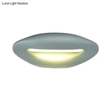 Modern Smiling Face Led Wall Lamp For Corridors - Black/White