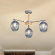 Modern Smoke Gray Glass Pendant Chandelier - 3/6 Light Modo Hanging Fixture For Living Room 3 / Grey